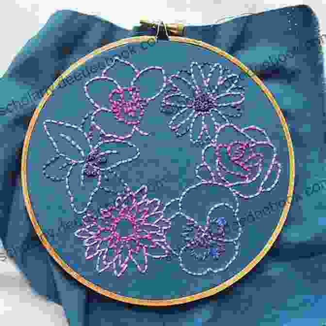 A Close Up Image Of An Embroidery Project Featuring Delicate Floral Motifs In Pastel Colors. Magazine Quilter S World 20 Colorful Projects To Sew This Summer 2024