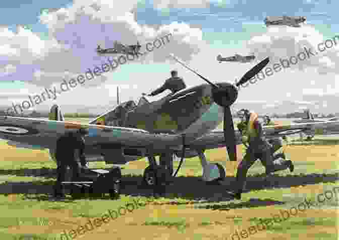 A Painting Of The Battle Of Britain, With British Spitfires And Hurricanes Battling German Messerschmitts And Stukas Eagle Day: The Battle Of Britain