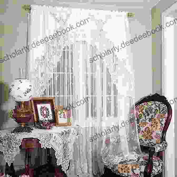 A Photo Of A Plastic Lace Curtain Hanging In A Window, Adding A Touch Of Elegance To The Room. Plastic Craft Lace Projects: Plastic Lace Crafts For Beginners: Black White