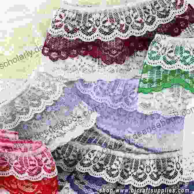 A Photo Of A Whimsical Plastic Lace Ruffle, Gathered On One Edge And Attached To A Piece Of Fabric. Plastic Craft Lace Projects: Plastic Lace Crafts For Beginners: Black White