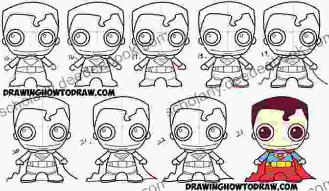 A Step By Step Guide To Drawing A Chibi Superman How To Draw Chibi Superheroes Characters For Kids: Step By Step
