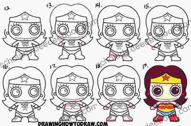 A Step By Step Guide To Drawing A Chibi Wonder Woman How To Draw Chibi Superheroes Characters For Kids: Step By Step