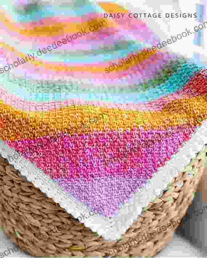 A Vibrant Sunrise Capelet Crocheted With Variegated Yarn, Showcasing Its Beautiful Color Gradient And Intricate Stitchwork. Sunrise Capelet Crochet Pattern Bob McCullough