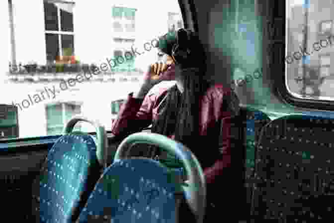 A Young Woman Sitting On A Bus, Looking Out The Window At The Passing Landscape. Buses: Another Life Malcolm Batten