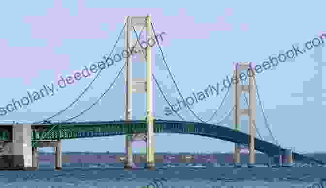 Close Up View Of The Mackinac Bridge, Showcasing Its Massive Suspension Towers And Cables Unbelievable Pictures And Facts About Michigan