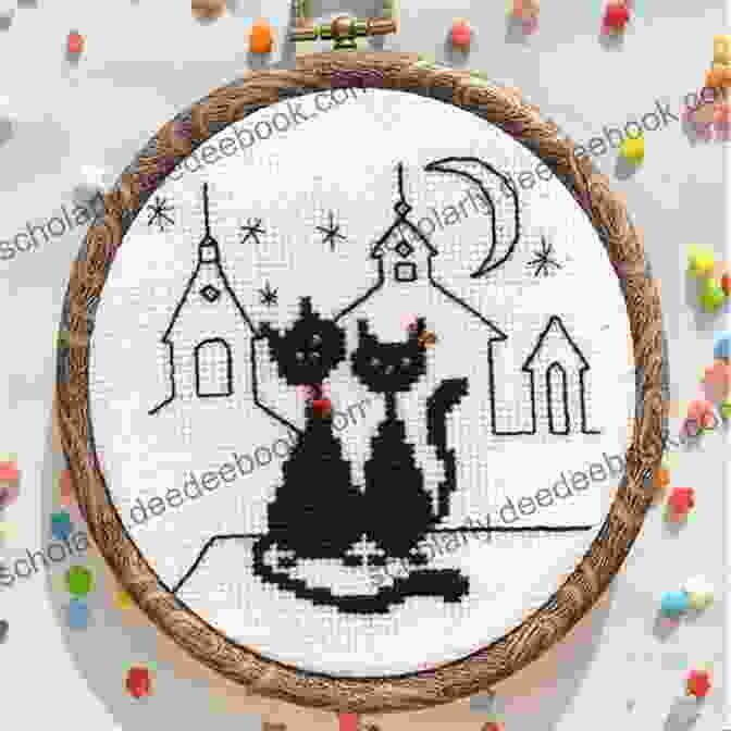 Curious Cat Cross Stitch Pattern Counted Cross Stitch Patterns: Cat Cross Stitch Patterns 49