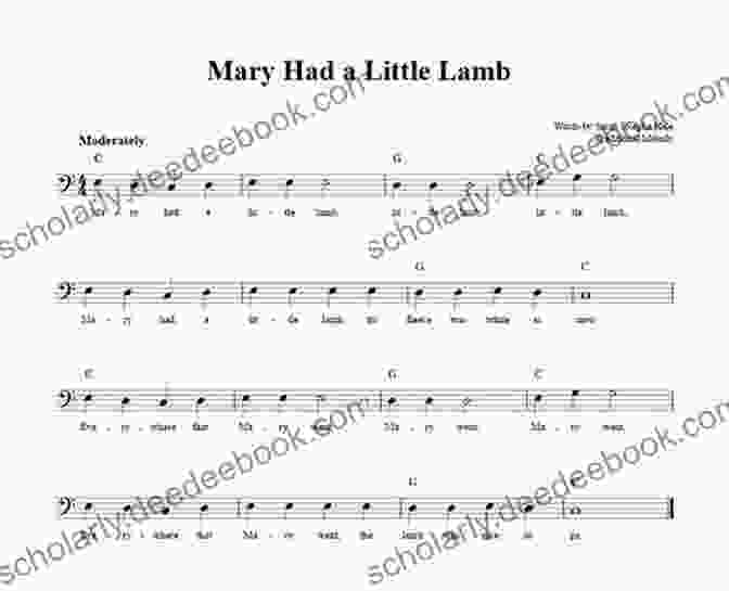 Mary Had A Little Lamb Sheet Music In Lettered Notehead Bass Euphonium Sheet Music With Lettered Noteheads 2 Bass Clef Edition: 20 Easy Pieces For Beginners (Euphonium Sheet Music With Lettered Notehead (Bass Clef))