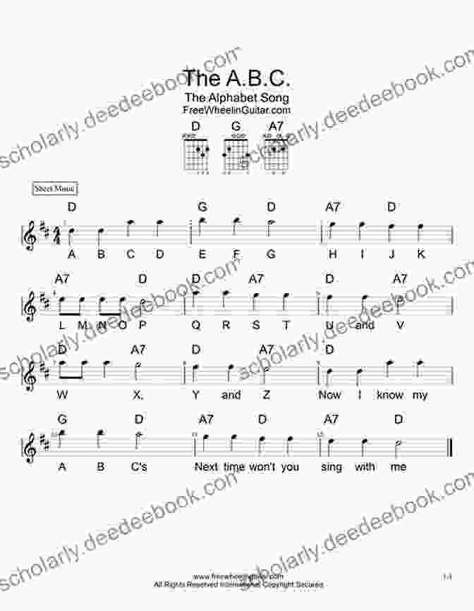 The Alphabet Song Sheet Music In Lettered Notehead Bass Euphonium Sheet Music With Lettered Noteheads 2 Bass Clef Edition: 20 Easy Pieces For Beginners (Euphonium Sheet Music With Lettered Notehead (Bass Clef))